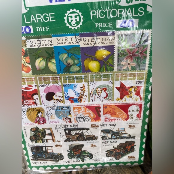 VINTAGE VIETNAM STAMP CARD FROM 1984. - Picture 2 of 3